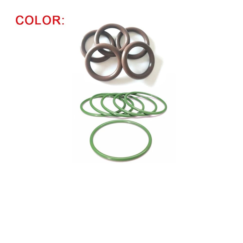 Guarnizioni ad anello FKM CS 4mm OD 12mm ~ 480mm Rondella O-Ring in gomma al fluoro Resistenza all'abrasione dell'olio Ozono Guarnizione chimica del carburante(57x49x4mm 2pcs)