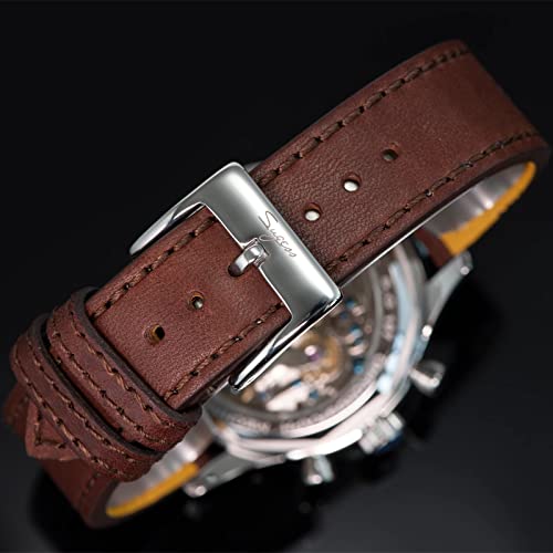 Sugess Suchp005Z V2 Swan Neck X Exhibition Case Back Chrono Mens Watch Seagull 1963, Silver #TOP7