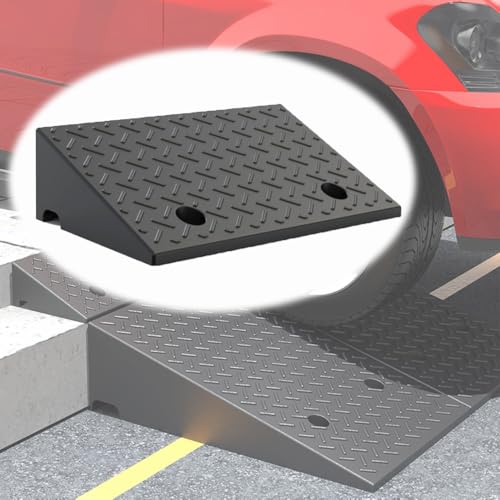 Rampa portátil para bordillo de auto 6in goma negra miniatura 1