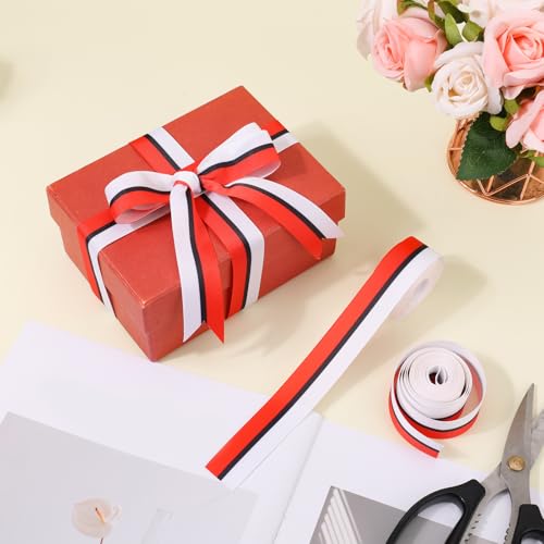 2 Stück Anime-Themenband, 457 cm Langes Geschenkband mit Rot-weißem Cartoon-Ball für DIY-Bastel und Partydekorationen