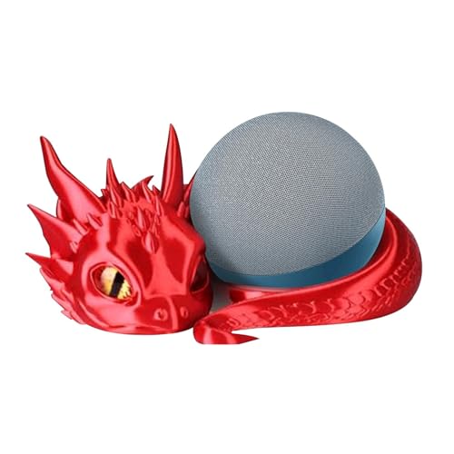 第4/5世代用Echos Dots用ドラゴン型スタンド、 プリントアクセサリードラゴンデスクトップスピーカースタンド、絶妙なベビードラゴンフィギュアスマートスピーカーベースホルダー、Echos Dotsアクセサリー用