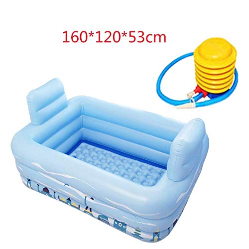 YDD Bathtub Gruesa Bañera Inflable, Bañera De PVC para Adultos, Bañera De Plástico Plegable, Jacuzzi Hinchable, Bañera Plegable De Verano, Cubo