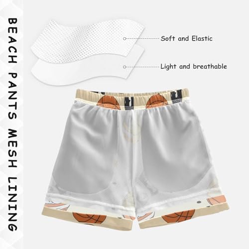 OREZI Boys Swim Trunk Shorts Bulldog and Basketball Bathing Suit4