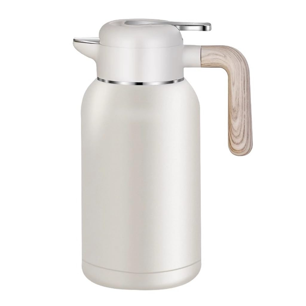 Caraffa termica da 2 litri, in acciaio inox, per caffè, acqua calda, tè e bevande