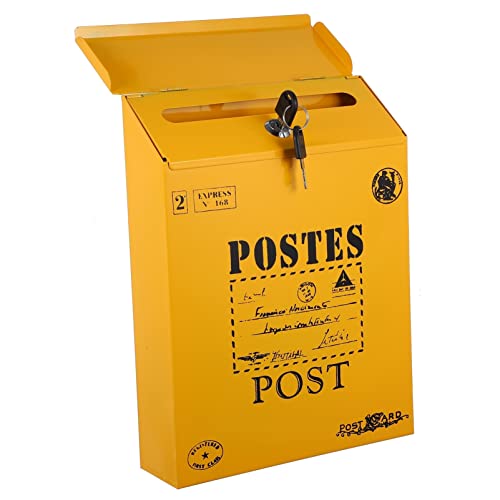 CLISPEED 1 Pc Boites Aux Lettres Boîte Aux Lettres Décorative Boîte De De Classe à Enveloppe Bureau Feuille Fer Lourd Boîtier Électronique