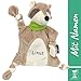 Produktbild Sigikid Schnuffeltuch Waschbär mit Namen Bestickt, Baby & Kinder Schmusetuch personalisiert, Kuscheltuch Geschenkidee Jungen, Blue, Beige, 42333