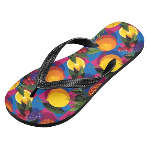 Flip Flop Sandals Art Fruits Print for Women Men Beach Outdoor XS2