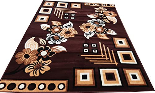 Image of Home Decore Acrylic Carpet for Your Living Room & Drawing Room Aywhere in Your Home (120x150 Coffee Colour)- 4x5 Feet