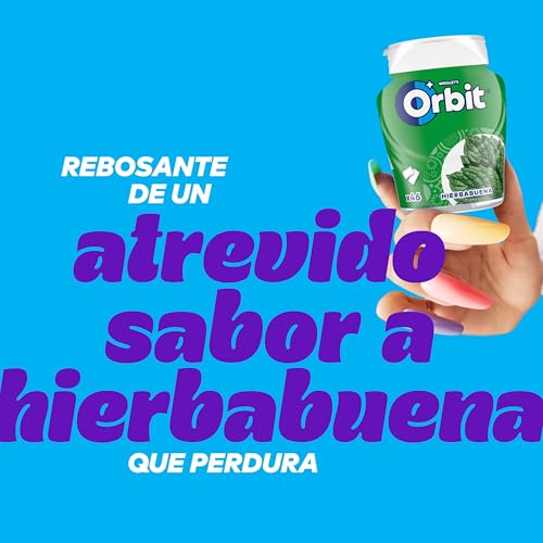 Miniatura 4 de Orbit Bote De Chicles Sin Azúcar Sabor Hierbabuena, Fresco, Intenso Y De Larga Duración En Formato Gragea 6 X 46 Chicles