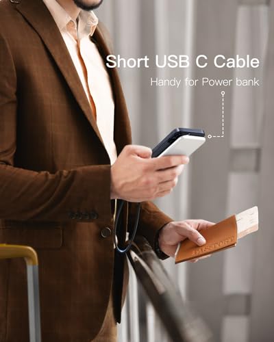 CONMDEX USB C Cable Short 20cm/0.2M 10Gbps Data USB3.1 Gen2 Type C Android Auto Cable QC3.0 3.1A USB A to C Fast Charger for Samsung Note20 Galaxy S25/S24/S23,i-Phone17,Tab S9 Pixel9 M4 iPad Pro 2025 - Image 3