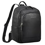 STILORD "Clarissa Zaino in Pelle Donna Medio Elegante Daypack City Rucksack Porta Tablet 13" Zainetto da Lavoro e Tempo Libero in Vera Pelle Colore:nero