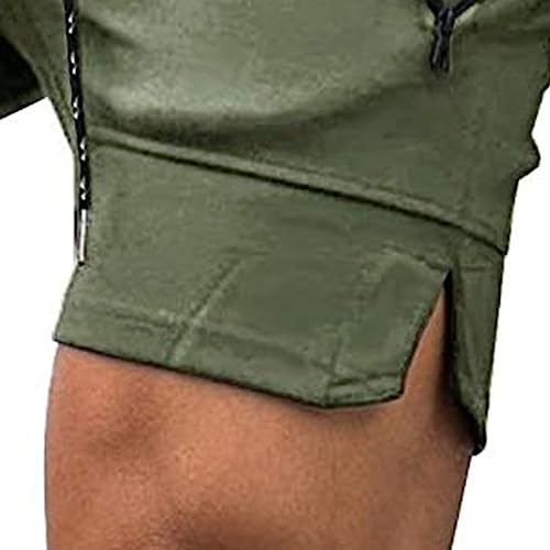 Shorts sólidos para hombre para ejercicio diario miniatura 5