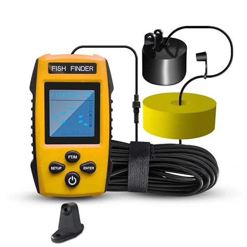 Portable Fish Finder Handheld Sonar Depth Finder with LCD Display...