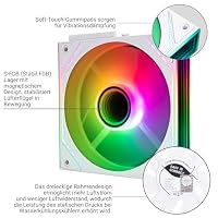 Thermalright TL-M12QW-S X3 Wireless Splicing Case Fan-120mm Quiet,Infinity Mirror ARGB Lichteffekte,Neues Power Chip Modul vereinfacht die Verkabelung,3-Packs Bausteinventilator – Ansicht 4