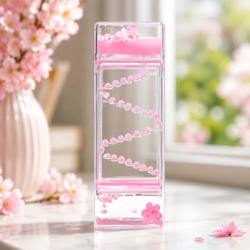 Image of TASMAX Liquid Motion Timer Hourglass Stress Relief Toys Bubbler Sensory Toys Anxiety Relief Toys Adults Acrylic Calm Desk Toy for Kids & Adults, Home & Office Decor Pack of 1 Desk Toys