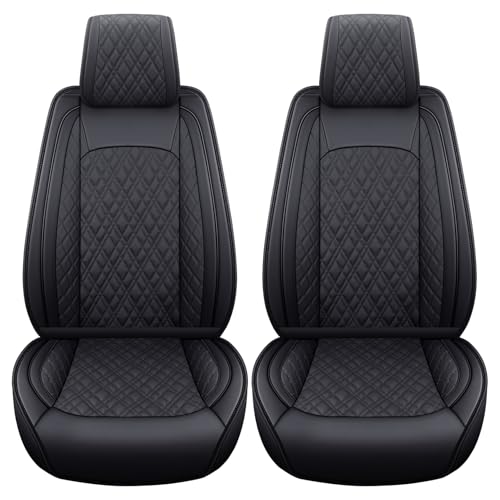 Image of YIERTAI Car Seat Covers for Dodge Ram Fit 2009-2026 1500 2010-2026 2500 3500 Classic Bighorn Longhorn Laramie Tradesman Truck Black Front