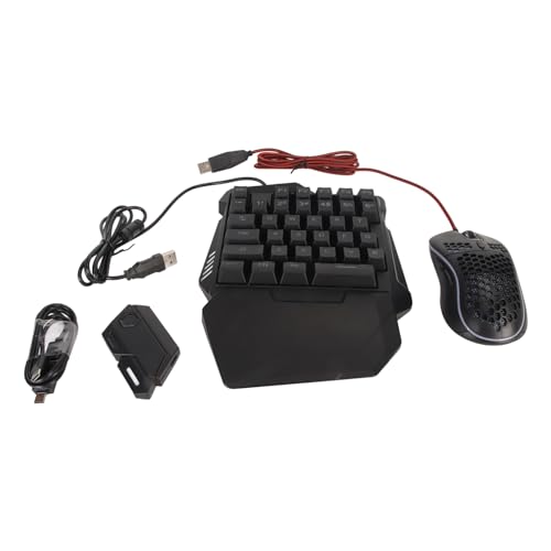 Image of One Handed Half Gaming Keyboard and Mouse Combo, with Keyboard Mouse Converter, Support One Key Auto or Function, for FPS, FTG Games
