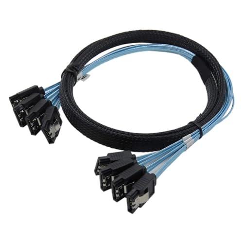 Cable S-AS SATA Alta Velocidad 6Gbps 4 Puertos 0.5 m