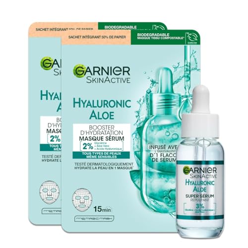 Routine Hydratante et Repulpante Garnier Hyaluronic Aloe après le Nettoyage
