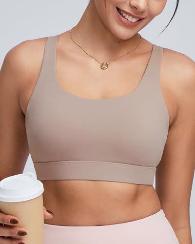 Image of RUNNING GIRL Sports Bra for Women High Support, Molded Cup High Impact Sports Bras with Sewn in Pads Workout Running Bra