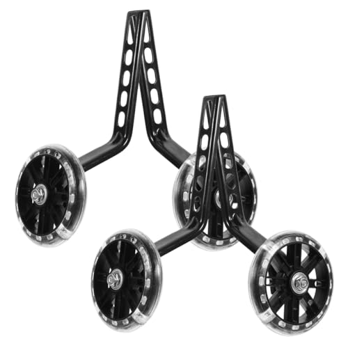 Training Wheels for Bike 4pcs Set Wear-resistant Auxiliary Wheels with Adjustable Stabilizers Replacement for Bicycle Accessories Black miniatura 1