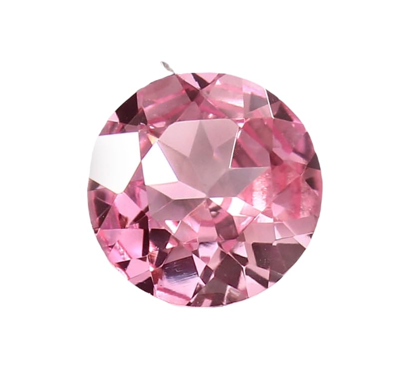 Morganite 10mm taillée à facettes au design éclatant pour bague