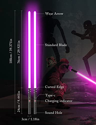 Jvmusaber LE Light Saber,Rechargeable 2-In-1 Real 15 Colors Length 40 Inches,Suitable Toys thumb #2