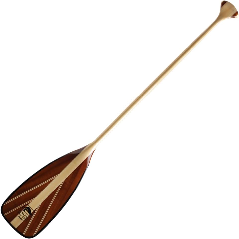 BENDING BRANCHES Java ST Wood Canoe Paddle – Solid Basswood Shaft, Hardwood Blade with Fiberglass Wrap and Rockgard® Protection, Freestyle Palm Grip for Lightweight Flatwater & Wilderness