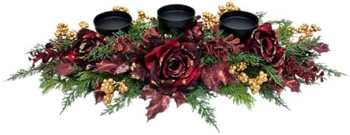 Christmas Candle Holder Xmas Decorations 3 Candle Holders with Bu...