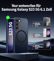 Opkiegrn Magnetisch HandyHülle Kompatibel mit Samsung Galaxy S23 Kompatibel mit MagSafe mit 2 Schutzfolie, Vollständiger Kameraschutz, Stoßfest Dünn Durchscheinende Matt SchutzHülle (Blau) – Ansicht 8