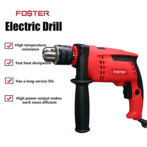 Image of Foster Fk-5513 Pro Reversible Impact Driver Drill Machine 160Pcs Hand Tool Kit (13Mm Chuck Size, 650W)