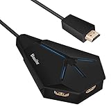 【Schnelle und stabile Übertragung】Der HDMI switcher verfügt über hochwertige aluminiumlegierte Anschlüsse, um Korrosion zu verhindern, damit die Lebenszeit länger dauert. Um den Verlust von Quellensignalen zu reduzieren, empfehlen wir, dass der Eingang besser mit HDMI Kabel mit einer Länge von 50 cm bis 3m ausgestattet wurde.