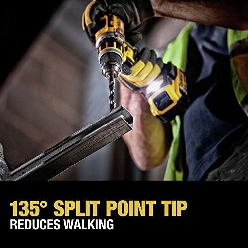 DEWALT Drill Bit Set, 21-Piece, 135 Degree Split Point, 31 Degree Helix, Black Oxide Coated, For Plastic, Wood and Metal (DWA1181) 5 DEWALT Drill Bit Set, 21-Piece, 135 Degree Split Point, 31 Degree Helix, Black Oxide Coated, For Plastic, Wood and Metal (DWA1181) - Image 5