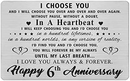 Anniversary Wallet Card Gifts for Husband Wife, Meaningful Anniversary Cards for Women Men Him Her