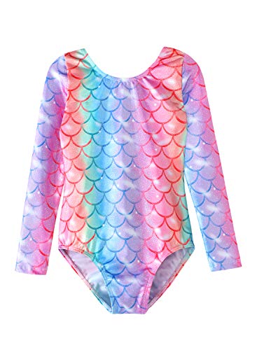 HOZIY Gymnastics Leotards for Girls Unicorn Pink Purple Sparkly Dancewear Activewear Quick Dry