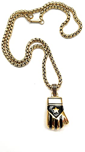 Papiichulo Boricua Power necklace Set, Silver/Black and Gold/Black3