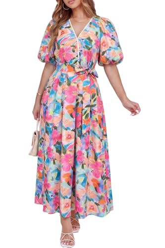 Image of Maxigerui Women's Summer Floral Maxi Dress Spring Wedding Guest Dress 2026