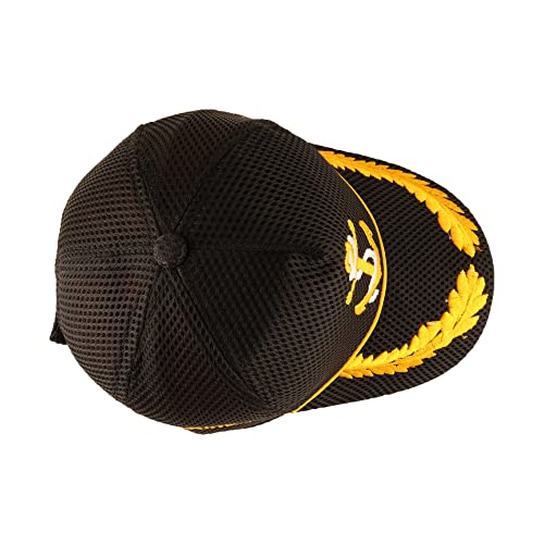 Image of Adjustable Caps | Uniform Accessory | Free Size Unisex Hat | Baseball Hats | Durable & Lightweight Comfortable Cap | Hat with Gold Embroidery Merchant Navy Cap