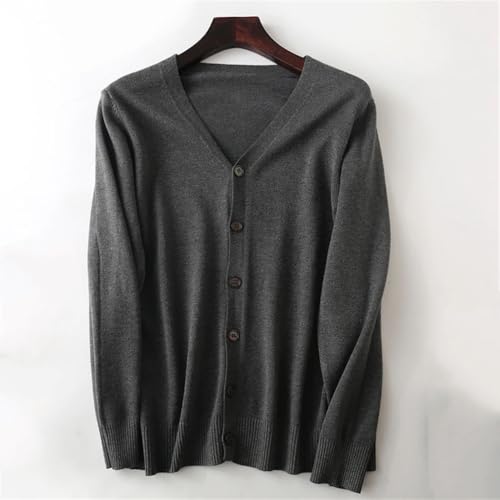 Men's V-Neck Knit Cardigan Sweater Casual Loose Solid Long Sleeve Cardigans2