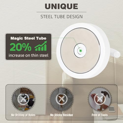 Image of Neosmuk Magnetic Hooks Steel Tube Design for Cruise,100lb+ White,10 Pack