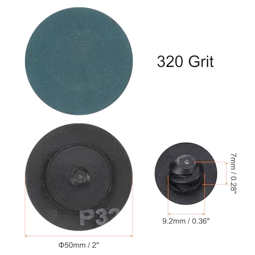 QUARKZMAN 25 Stück Schnellwechsel-Schleifscheiben 2 320 Körnung R-Typ Roll-Lock Aluminiumoxid-Konditionierscheibe Schleifpapier Für Die Grinder Schleifen Schnelles Schneiden Grün