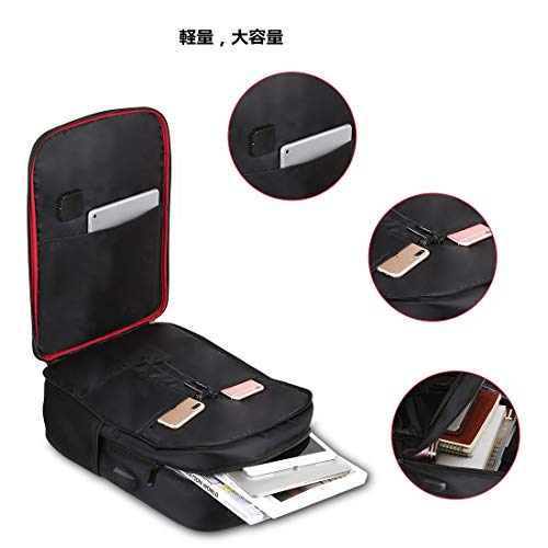 14W Solar Panel Power Backpack Laptop Bag With Handle And Usb Charging Port(Black) #TOP1