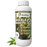 Miscela Neem-Po per Piante Biologico | Olio di Neem + Sapone molle di potassio Solubile Ottimo Contro le Avversità Esterne di Orto, Prato e Giardino 1 lt
