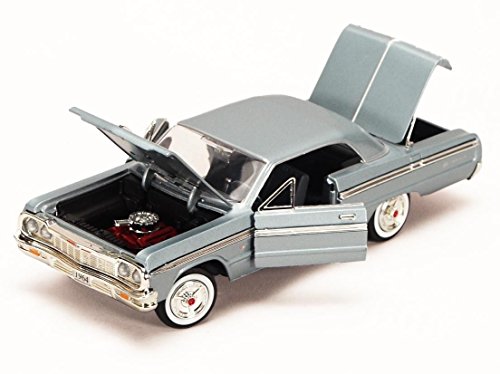 Motor Max New 1:24 Display American Classics - Blue 1964 Chevrolet Impala Hardtop Diecast Model Car