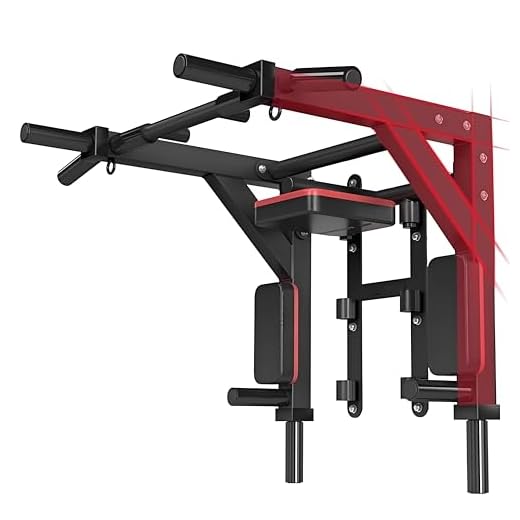 Multifunktionelle Klimmzugstange für die Wandmontage Fitness Dip Station 2 in1 Pull Up Bar Trainings Halterung mit Multifunktionen Wand Belastbarkeit bis 500kg Fitnessstudio für Zuhause