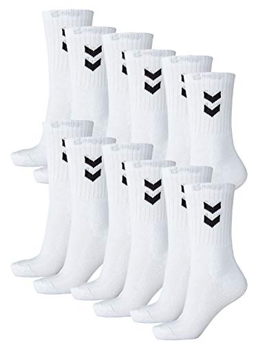 hummel Unisex Sportsocken im 6er Pack I weiß 36-40