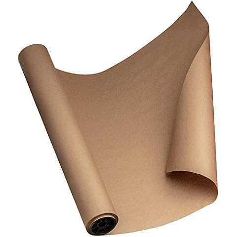 DIY Crew 30”x1800” (150’) Brown Wrapping Paper – Kraft Paper Roll for Packing, Shipping, Bulletin Board Arts & Crafts, Banner, Table Covering – Made in The USA Cover