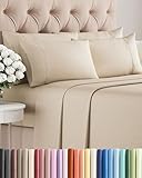Queen 6 Piece Sheet Set - Breathable & Cooling Bed Sheets - Hotel Luxury Bed Sheets for Women, Men, Kids & Teens - Comfy Bedding w/ Deep Pockets & Easy Fit - Soft & Wrinkle Free - Queen Wheat Sheets