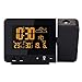 Budzik projekcyjny dla sypialni z stacją pogodową, bezprzewodowy termometr zewnętrzny wewnętrzny, mały cyfrowy budzik LED LED, kompaktowy zegar do sypialni, łóżka, biurka, półka