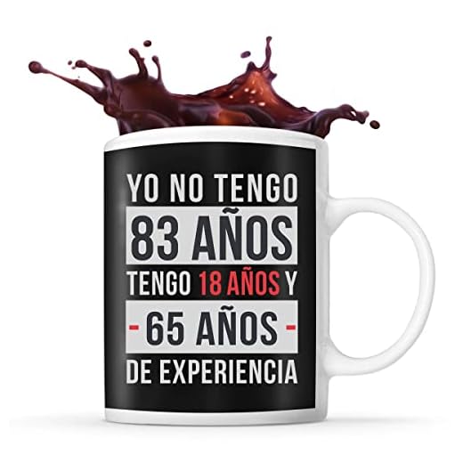 Taza de cumpleaños de 83 años | Tengo experiencia | Divertida y original idea de regalo para celebrar un cumpleaños